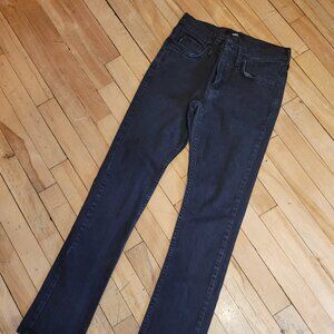 Vans Black Denim Jeans Size 28x30 Slim Fit Skate Style 5-Pocket Cotton Blend‎